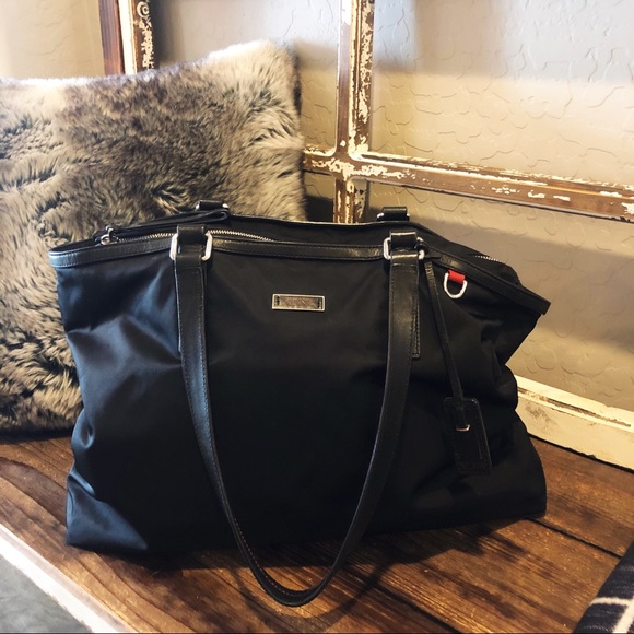 Tumi Handbags - Tumi Black Canvas Large Tote Business Computer Bag